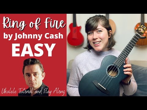 Ring of Fire by Johnny Cash EASY Ukulele Tutorial and Play Along | Cory Teaches Music