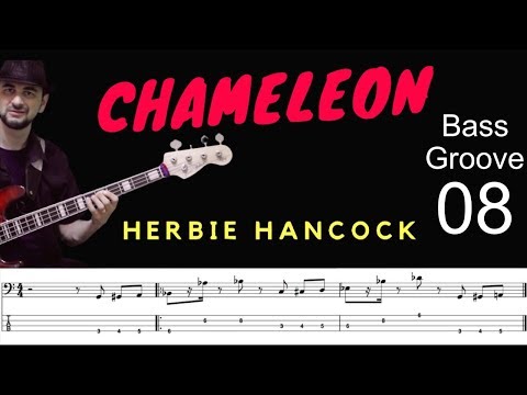 CHAMELEON (Herbie Hancock) How to Play Bass Groove Cover with Score &amp; Tab Lesson