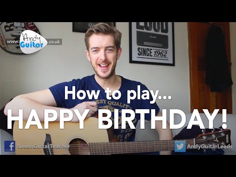 Happy Birthday EASY Guitar Tutorial (How to play)