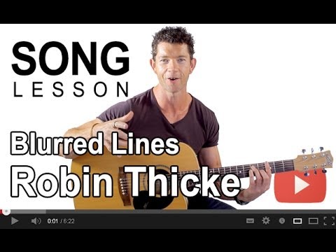How to Play Blurred Lines by Robin Thicke on Guitar