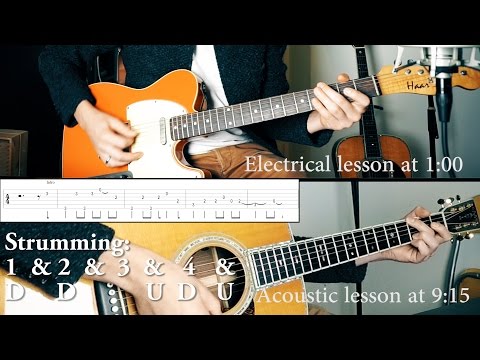 John Mayer - Love on the Weekend GUITAR LESSON | Acoustic + Electric