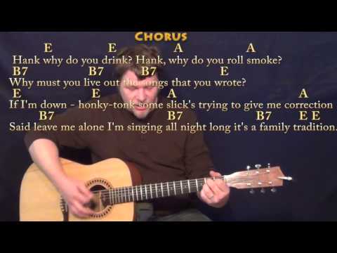 Family Tradition (Hank Williams Jr.) Strum Guitar Cover Lesson with Chords/Lyrics