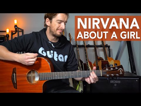 NIRVANA - ABOUT A GIRL Guitar Tutorial - Easy Acoustic Songs