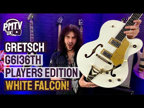 Gretsch G6136TG Players Edition Falcon | Classic White Falcon Look &amp; Vibe But With A Modern Feel!