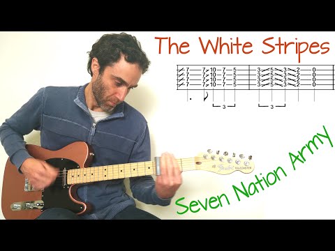 The White Stripes - Seven Nation Army - Guitar lesson / tutorial / cover with tab