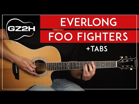 Everlong Acoustic Guitar Tutorial Foo Fighters Guitar Lesson |Chords + Strumming|