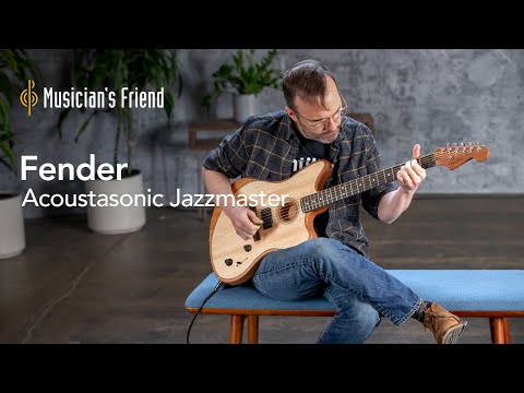 Fender American Acoustasonic Jazzmaster Acoustic-Electric Guitar Demo - All Playing, No Talking