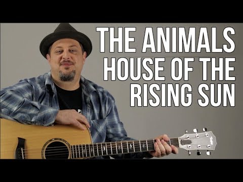 House Of The Rising Sun Guitar Lesson - The Animals - Easy Songs For Acoustic Guitar - Tutorial