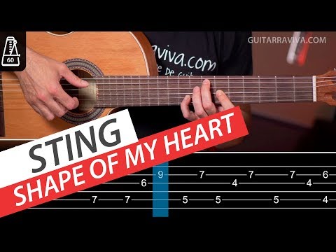 Shape Of My Heart Fingerpicking y acordes para guitarra Tutorial