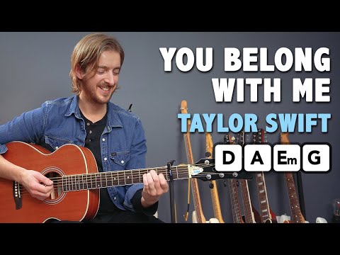 The EASIEST Taylor Swift Song? &quot;You Belong With Me&quot; Guitar Tutorial