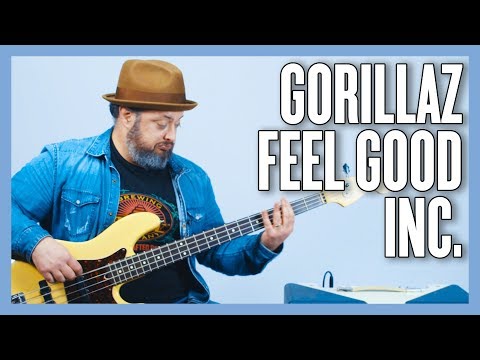 Gorillaz Feel Good Inc. Guitar AND Bass Lesson + Tutorial