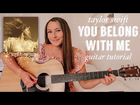 Taylor Swift You Belong With Me Guitar Tutorial NO CAPO - Fearless (Taylor&#039;s Version) // Nena Shelby