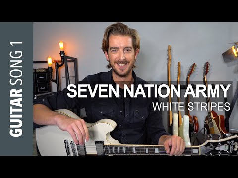 Seven Nation Army by The White Stripes - Guitar Tutorial &amp; Live Band Jam