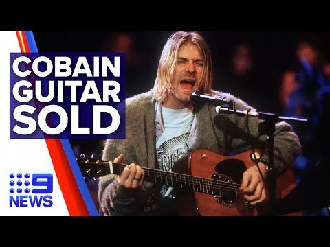 Australian businessman buys Kurt Cobain guitar for $9m | Nine News Australia