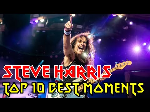 TOP 10 STEVE HARRIS BEST MOMENTS - IRON MAIDEN