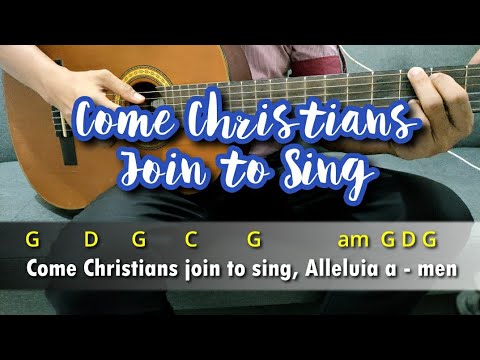 Come Christians Join to Sing (hymn) | Easy Simple Guitar Chords