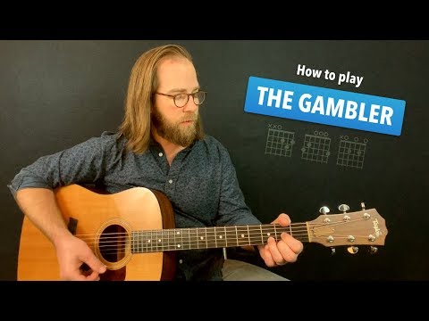 🎸 The Gambler • easy guitar lesson w/ no capo (Kenny Rogers)