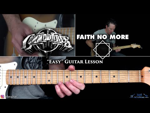 Commodores/Faith No More - Easy Guitar Lesson (Guitar Chords &amp; Solo)