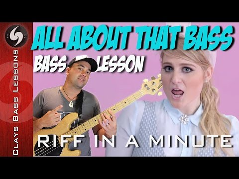 ALL ABOUT THAT BASS - Bass lesson with TABS, NOTATION and BACKING - Meghan Trainor