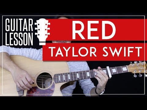 Red Guitar Tutorial - Taylor Swift Guitar Lesson 🎸 |Easy Chords +Solo + Guitar Cover|