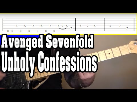 Avenged Sevenfold - Unholy Confessions Guitar Tutorial w/TABS