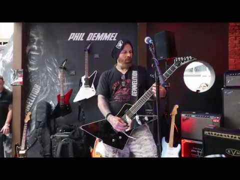Phil Demmel on Jackson Demmelition performing at The UK Guitar Show 2019