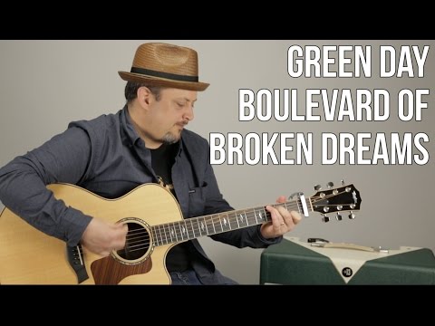 Green Day Boulevard of Broken Dreams Easy Acoustic Guitar Lesson + Tutorial