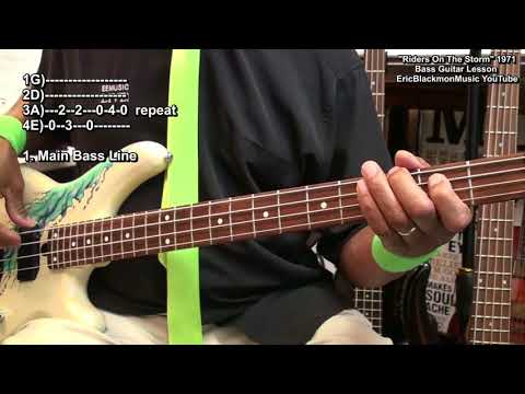 RIDERS ON THE STORM The Doors Bass Guitar Lesson - Jerry Scheff @EricBlackmonGuitar