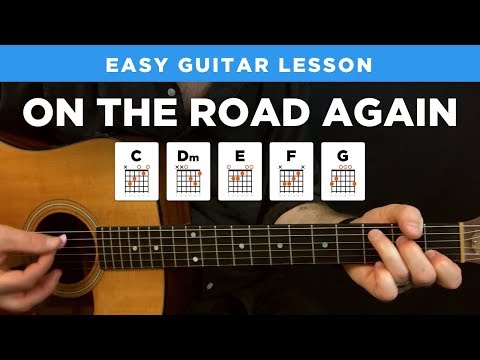 🎸 On the Road Again • EASY guitar lesson w/ chords &amp; no capo (Willie Nelson)