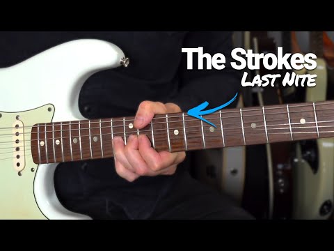 LAST NITE - The Strokes Guitar Lesson + Tutorial how to play on guitar
