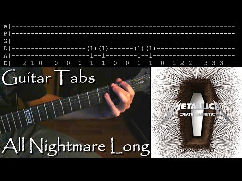 How to play All Nightmare Long Riffs w/Tabs! - Metallica