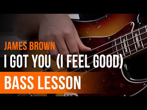 James Brown - &#039;I Got You (I Feel Good)&#039; Full Song Tutorial for Bass
