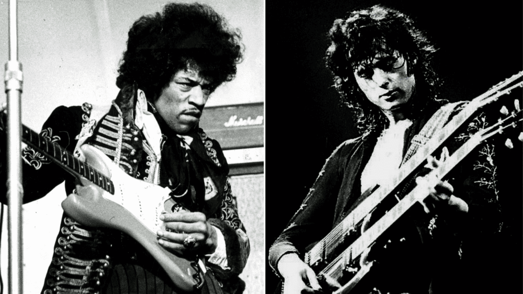 Jimi Hendrix and Jimmy Page